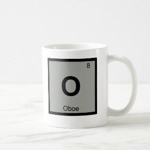 O - Oboe Musik-Chemie-Periodensystem-Symbol Kaffeetasse