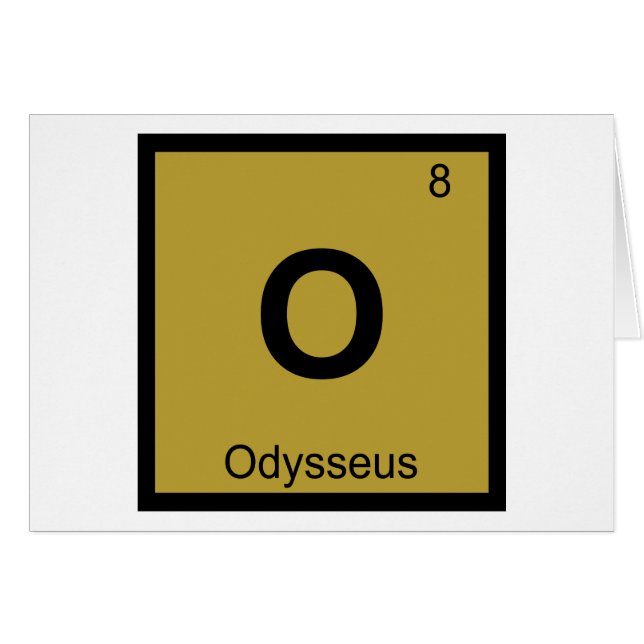 O - Odysseus Chemistry Periodisches Tabellensymbol (Vorderseite (Horizontal))