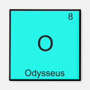 O - Odysseus - Symbol-T-Shirt für die Funny Chemis Magnet