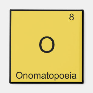 O - Onomatopoesie Lustiges Chemie-Element-Symbol Magnet