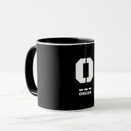 O(Oscar) NATO Phonetischer Alphabet & Morse Code Tasse