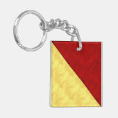 O Oscar Wasserfarben Wasserzeichenflagge Schlüsselanhänger (Vorderseite links)