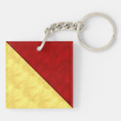 O Oscar Wasserfarben Wasserzeichenflagge Schlüsselanhänger (Rückseite)