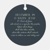 O Radix Jesse Jesse-Baum Advent Ornament Aus Metall (Rückseite)