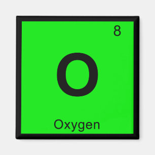 O - Regelmäßiges Tabellensymbol für die Sauerstoff Magnet