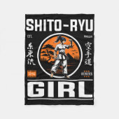 O Ryu Girl Präzision und Stil in Karate Design! Fleecedecke (Vorderseite)