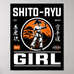 O Ryu Girl Präzision und Stil in Karate Design! Poster