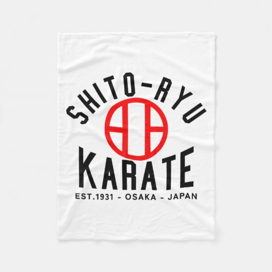 O-ryu Karate Japan Martial Arts Fleecedecke (Vorderseite)