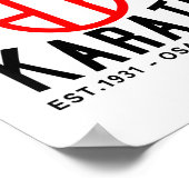 O-ryu Karate Japan Martial Arts  Poster (Ecke)