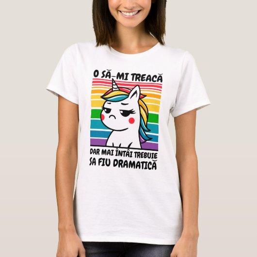 O să-mi treacă Unicorn T - Shirt (Vorderseite)