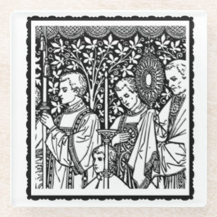 O Sacrament Most Holy Monstranstranstranz mit Prie Glasuntersetzer