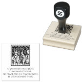 O Sacrament Most Holy Monstranstranstranz mit Prie Gummistempel (Stempel)