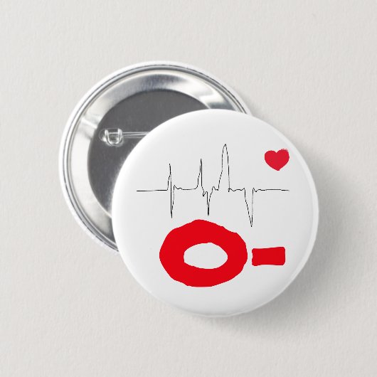 O- Schaltfläche Herzfrequenz des Funky Blood Button (Vorne & Hinten)