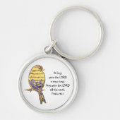 O Sing an Lord Psalm Scripture Ermutigung Schlüsselanhänger (Vorne)