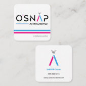 O-Snap-Design 3-Visitenkarte Quadratische Visitenkarte (Vorne/Hinten)