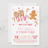 O Snap Weihnachten Geburtstagseinladung - Weiß Einladung (Vorderseite)