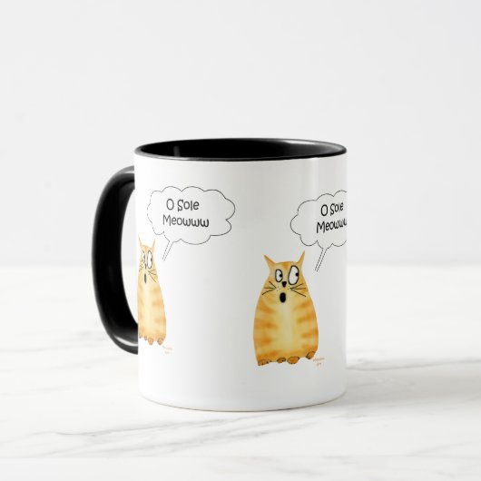 O Sole Meow Tasse (Vorderseite Links)
