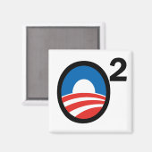O Squared Obamas zweite Amtszeit Magnet (Vorderseite/Rückseite)