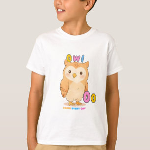 „O steht für Eule“-Alphabet-T-Shirt – Wachse jeden T-Shirt