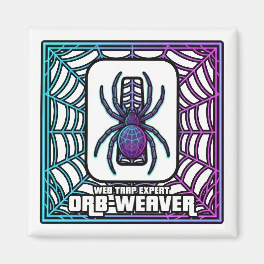 O steht für Orb-Weaver – GTA Style ABC Lernen Magnet (Vorne)