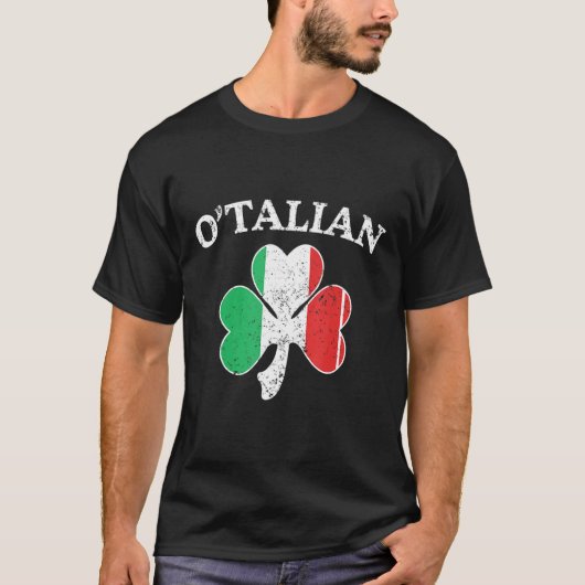 O Talian Irish Kleeblatt St Patricks Day Me T-Shirt (Vorderseite)