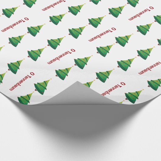 O Tannenbaum Christmas Tree Gift Wrap Geschenkpapier (Ecke)