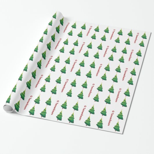 O Tannenbaum Christmas Tree Gift Wrap Geschenkpapier (Ungerollt)
