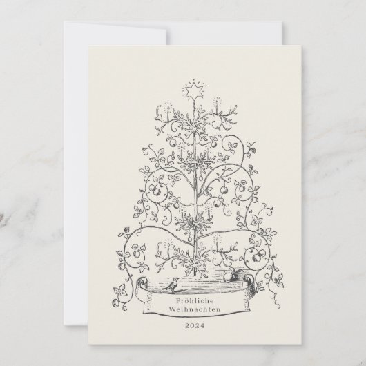 O Tannenbaum German Feiertagskarte (Vorderseite)