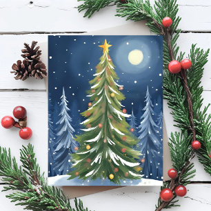 O Tannenbaum Schneeiger Winter-Wunderland Feiertagskarte