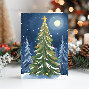 O Tannenbaum Schneelandschaft Winterwunderland Feiertagskarte