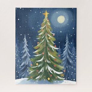 O Tannenbaum Schneelandschaft Winterwunderland Puzzle