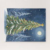 O Tannenbaum | Schneelandschaft Winterwunderland Puzzle (Horizontal)