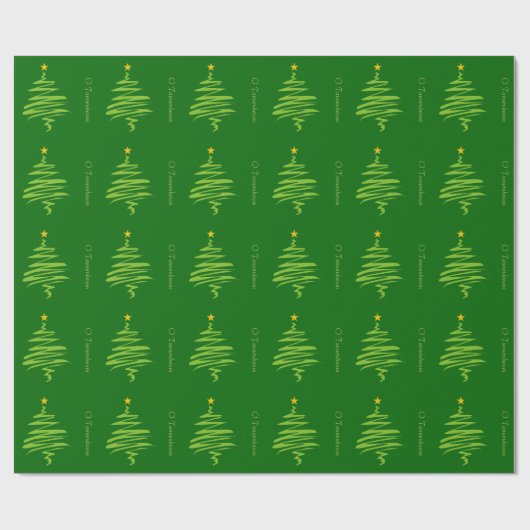 O Tannenbaum Weihnachtsbaum Muster Wrapping Paper Geschenkpapier (Flach)