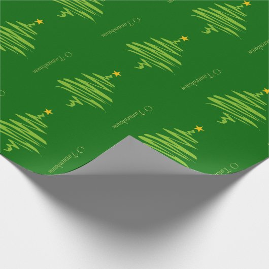 O Tannenbaum Weihnachtsbaum Muster Wrapping Paper Geschenkpapier (Ecke)