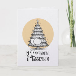 O Tannenbum Christmas tree butt bum joke card Karte
