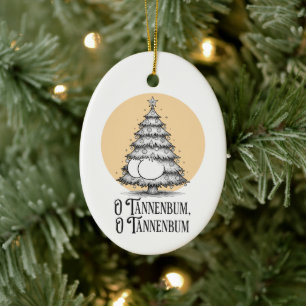 O Tannenbum Weihnachts-Po-Witz-Wortspiel-Ornament Keramik Ornament