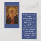 O Theotokos und Jungfrau Freude! Gebetskarten Visitenkarte (Vorne/Hinten)