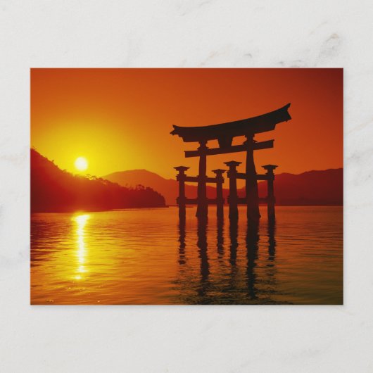 O-Torii Gate, Itsukushima schrein, Miyajima Postkarte (Vorderseite)