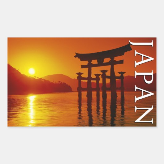 O-Torii Gate, Itsukushima Shrine | Miyajima, Japan Rechteckiger Aufkleber (Vorderseite)