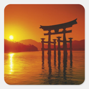 O-Torii-Tor, Itsukushima-Schrein, Miyajima, Quadratischer Aufkleber