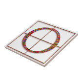 O Trajanus Red Custom Monogram Tile Fliese (Seite)