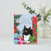 O-Weihnachtsbaum Feiertagspostkarte (Stehend Vorderseite)