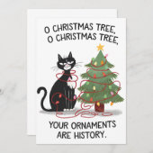 O Weihnachtsbaum Ihre Ornamente sind Geschichte Ka Einladung (Vorne/Hinten)