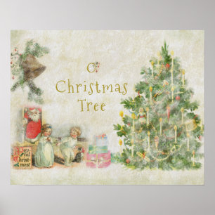 O Weihnachtsbaum Vintage Poster