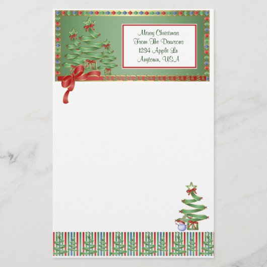 O Weihnachtsbaumurlaub Briefpapier (Vorderseite)