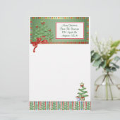 O Weihnachtsbaumurlaub Briefpapier (Stehend Vorderseite)