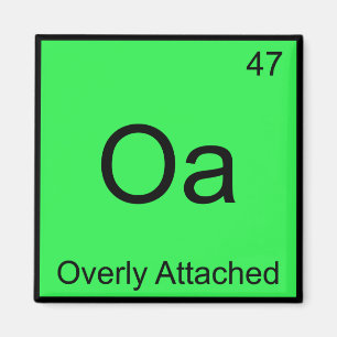 OA - Symbol für überbordete chemische Elemente Magnet