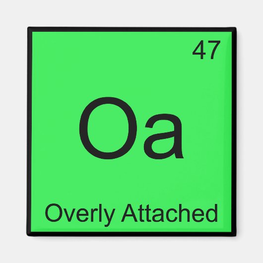 OA - Symbol für überbordete chemische Elemente Magnet (Vorne)