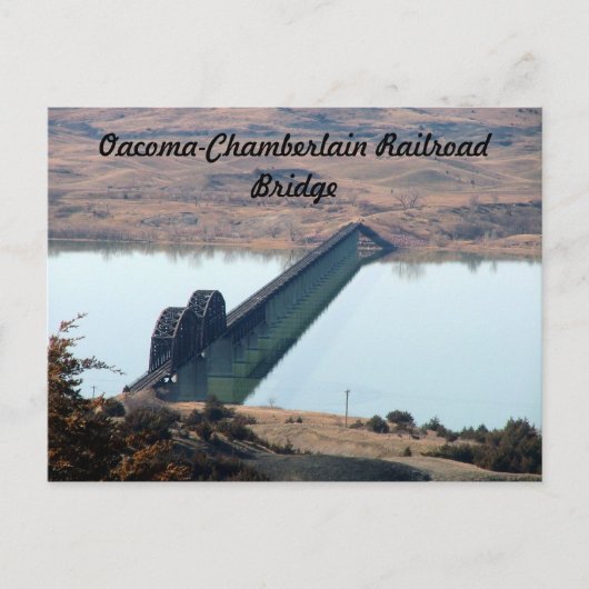 Oacoma-Chamberlain Eisenbahnbrücke Postkarte (Vorderseite)