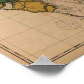 Oahu, 1881, Vintage Hawaii Karte Poster (Ecke)